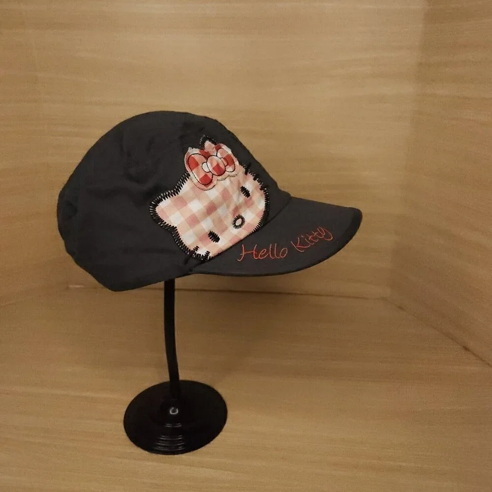 Hello Kitty Girl's Grey Cadet Style Hat Cap